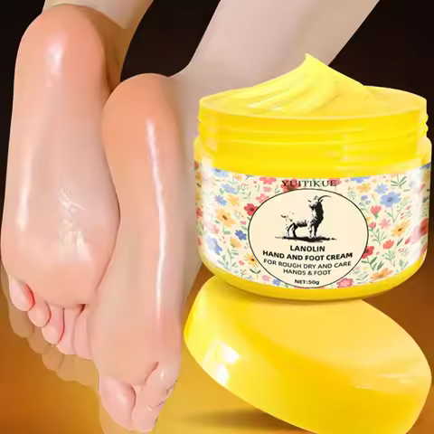 YUITIKUE Lanolin Hand & Foot Cream 50g - For Rough, Dry Skin, Smooths, Moisturizes & Cares, 3-in-1 R