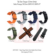 Stt 20mm Seiko Presage 38.5mm SRPE45 SRPE47 Watch Strap - Army Style Men's Nylon Strap