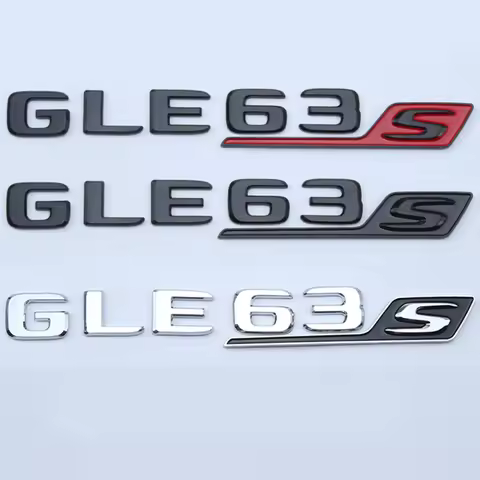 3D ABS Black Car Fender Decal V8 BITURBO Rear Trunk Emblem Sticker Logo GLE63S Badge For Mercedes AM