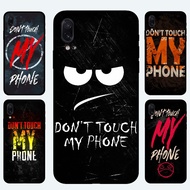 Vivo X21 X21A X60 X70 X80 Pro Plus T1 T1X 230806 Black soft Phone case Don't touch my