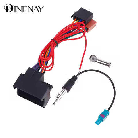1 Set Auto DIY Accessories Car Stereo FM Audio ISO Wiring Harness Cable Radio Antenna Wire Adapte Fo
