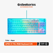 SteelSeries Apex 3 TKL RGB Gaming Keyboard คีบอร์ดเกมมิ่ง Ten Key Less ไฟ RGB เสียงกดเงียบ ปุ่ม US