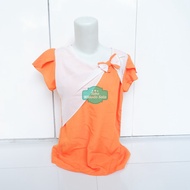 Baju Korea Casual Orange Top Blouse Wanita Oranye