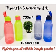 Tupperware Quencher Triangle Eco Bottle 750ml botol air minuman botol tupperware water bottles bpa free botol murah