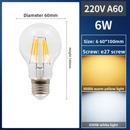 OIMG LED Filament Bulb E14 E27 220V 4W 6W Candle Energy-saving Bulb C35 C35L A60 G45 S764 White Ligh