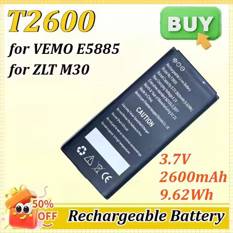T2600 3.7V 2600mAh 9.62Wh for VEMO E5885 4G for LTE WIFI Router Battery Plate for ZLT M30 Lithium Ba