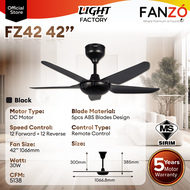 🔥HOT🔥DEKA F5DC BABY PRO 46" | FANZO TURBO 42" | ECO-542 42" 5 Blades Ceiling Fan with Light | DC Mot