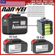20 Cell NANWEI DAYI Lithium Battery 528tv Cordless Brushless Wrench Mesin Rumput Bateri Replacement