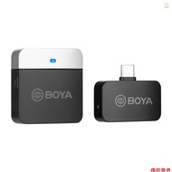 BOYA BY-M1LV-U 2.4GHz Wireless Microphone System Transmitter + Receiver Mini Recording Mic with Type