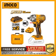 INGCO 20V 400Nm Cordless impact wrench with batteries and charger CIWLI2040