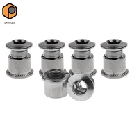 prettyia 5 Pairs Stainless Steel Crankset Bolts Chainring Bolts Chainwheel Bolts
