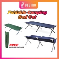 Destro Portable Foldable Camping Bed Cot with Bag Camouflage Military Army Katil Lipat Askar Celoren