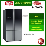 Hitachi 700L Inverter 4 Doors Fridge Aero-Care Vege Compartment Bottom Freezer R-WB850P5M
