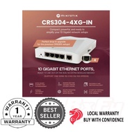 Mikrotik 10G Gigabit Ethernet Network Switch, 4 Ports, Dual-OS, 4 Power Options, Giant Heatsink - CR