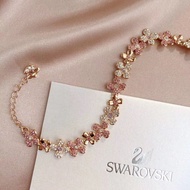 100% Original Swarovski ELDERFLOWER Bracelet Women's Rose Gold Flower Bracelet for Girlfriend Gift C