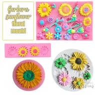 Gerbera sunflower mould tart pan decoration daisy silicone mould jelly art silicon mold