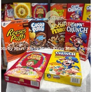 [American airline] Captain Crunch/Lucky Charms/Cocoa/Reeses breakfast cereal, crispy, sweet and deli