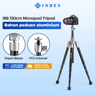 Inbex IB6 Camera Tripod 150cm Fluid Head Monopod Traveling Ball Head Aluminum Alloy Horizontal Rotation Camera Tripod