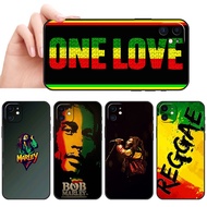 Fashionable soft black phone case for iPhone 11 11Pro 11Pro Max SX42 reggae bob marley caseg
