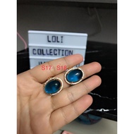 Cincin batu biru suasa 18k