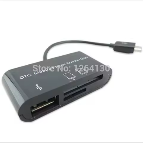 USB OTG Host Adapter+SD Card Reader for Nexus 10 Galaxy Note 8.0 Tab 3