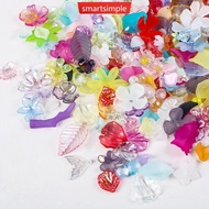 SMARTSIMPLE 20g/100g Petal Leaf Beads Star Butterfly Round Spacer Beads For DIY Bracelet Keychain Se