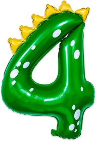 Dinosaur Birthday Decorations 36 Green Dinosaur Number 3 Balloon for 3rd Birthday Party Supplies (3)