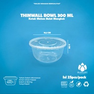 25set - Thinwall 300ml BOWL 300 ML Round plastic container BOWL food container