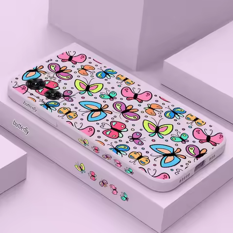EDGE40 Charm Butterfly Silicone Phone Case For Motorola Moto EDGE 30 40 20 40Neo EDGEPLUS E13 E20 E2