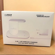 ITFIT 三合一 無線充電板 (帶30W旅行適配器) 3-in-1 wireless charging pad EX27 (100% New 全新)