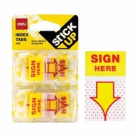 Sign here Deli A101 signature sticker