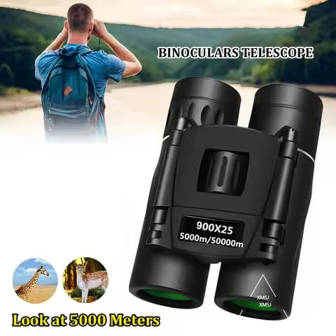 900/1000x25 HD Powerful Binoculars 9000M Long Range Folding Mini Telescope FMC Optics For Hunting Sp