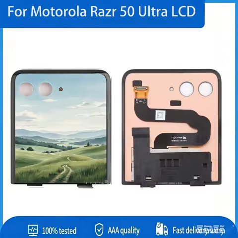 Second External AMOLED For Motorola Razr 50 Ultra LCD For Moto Razr 50 Ultra Display Touch Screen Di