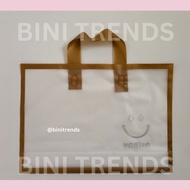 Transparent - FROSTED TEXTURE Plastic Bag & Expandable Bottom Souvenir Gift Giveaway Packaging