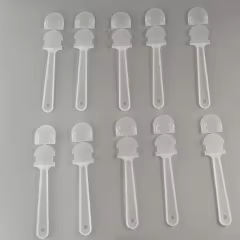 10Pcs Transparent Hand Fan Handle Portable Plastic Graffiti Fan Handle Practical DIY Kindergarten Fa