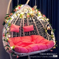 HY&amp; Swing Glider Hanging Basket Thick Rattan Chair Hammock Outdoor Balcony Leisure Rattan Chair Indoor Single Swing One