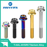 Wanyifa Titanium Bolt M10 X 25 30 35 40 45 50 55 60 65 70 75 80 100มม. 1.25 Hex Head Flange Bolt Fastener สกรูสำหรับรถจักรยานยนต์