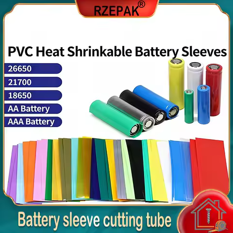 Battery Protection PVC Heat Shrink Tube - Precut Shrinkable Insulation Sleeve for 18650/26650/21700/