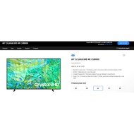 SAMSUNG NEW 2023 65" Crystal UHD SMART TV 4K CU8000 UA65CU8000KXXM UA-65CU8000 UA-55CU8000 UA-50CU80
