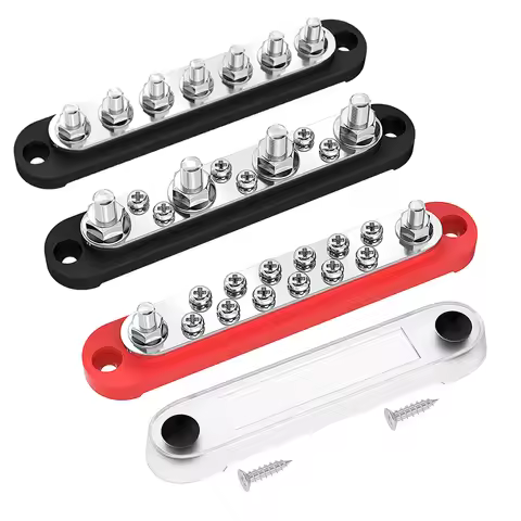 Car Terminal Block Negative Bus Bar 12V 150A Terminal Block 12V Power Distribution Block M8 Termianl