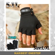 511 Multifunctional Half Finger Tactical Glove Combat Ride Climbing Hiking Anti-Slip Sarung Tangan S