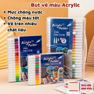 Bút Màu Acrylic 120 Màu Hình gấᴜ Marker và Bộ 60 Bút Màu Acrylic Marker Chống Nước. LKP