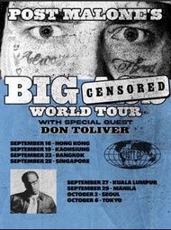 平放Post Malone Big Ass World Tour 演唱會