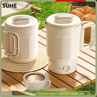 SUHE Electric Kettle, 800ml Portable Mini Kettle, Upgraded  304 Stainless Steel Detachable Foldable 