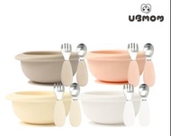 Ubmom 兒童碗加不鏽鋼餐具現貨及代購 (Toddler Silicone Non-slip Bowl + Stainless Steel山 Spoon Fork Set)
