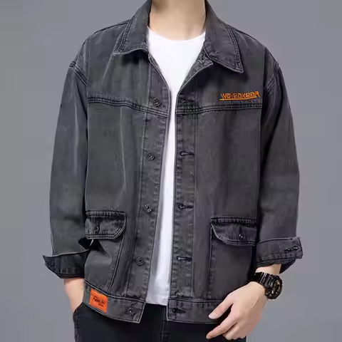 Autumn Denim Jackets for Men Jeans Dress in Jean Jackets Man Blouse Male Coat Men's Clothing Work We