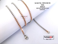 PROMO Kalung Rantai MCI Titanium Premium Stainless 316L ROLO SILVER