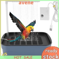 Electric Automatic Bird Bath Shower with Circulating Faucet for Budgie Lovebird
