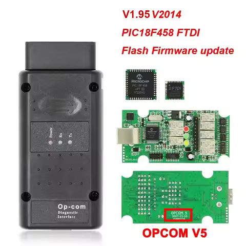 For Opel New OPCOM OBD2 Diagnostic Tool – 2021 200603a V1.95/1.99, PIC18F458 FTDI Flash Update CAN B