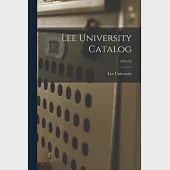 Lee University Catalog; 1931-32